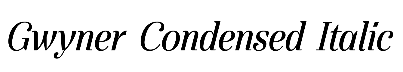 Gwyner Condensed Italic